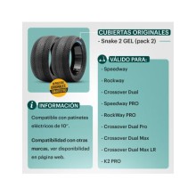 CUBIERTA SNAKE 2 CON GEL ANTIPINCHAZOS PARA SPEEDWAY, ROCKWAY Y CROSSOVER (PACK 2)