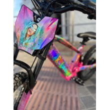 Vinilo Bicicleta electrica Ovex 20" Karol G (Mañana será bonito)