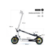 Patinete eléctrico smartGyro Z-One 2 Gray Certificado TECCNOLOGIA DEL VALLE