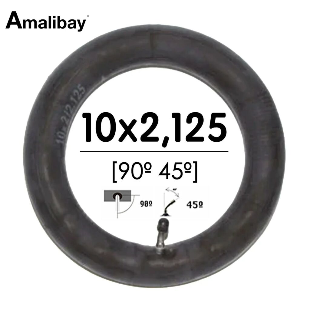 Cámara de aire reforzada 10×2,125 (válvula 90º 45º) – Premium