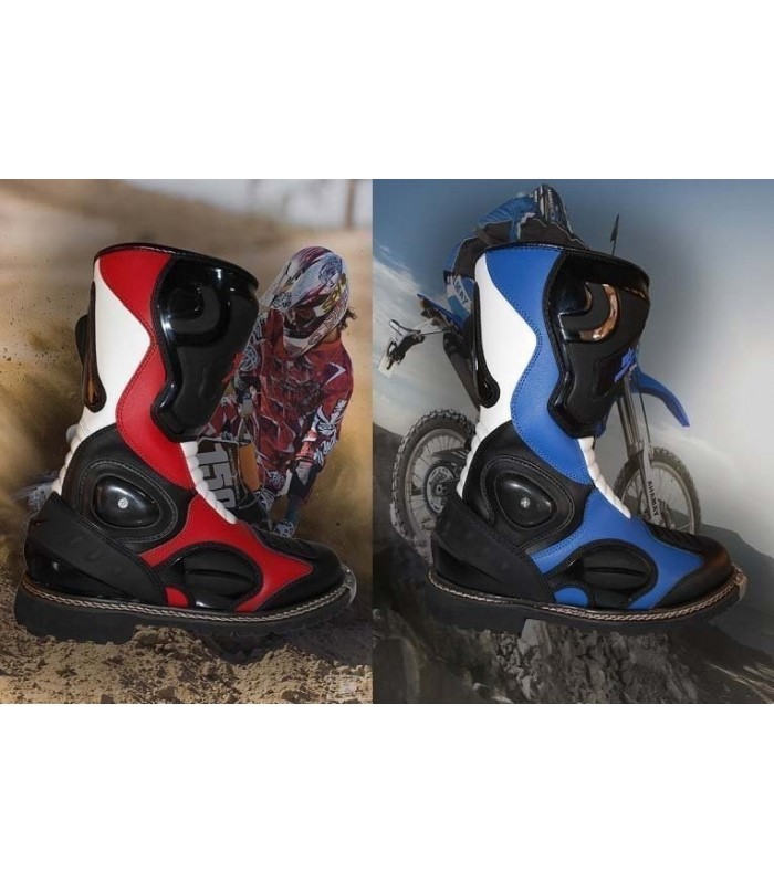 Botas de cross colores azul o roja