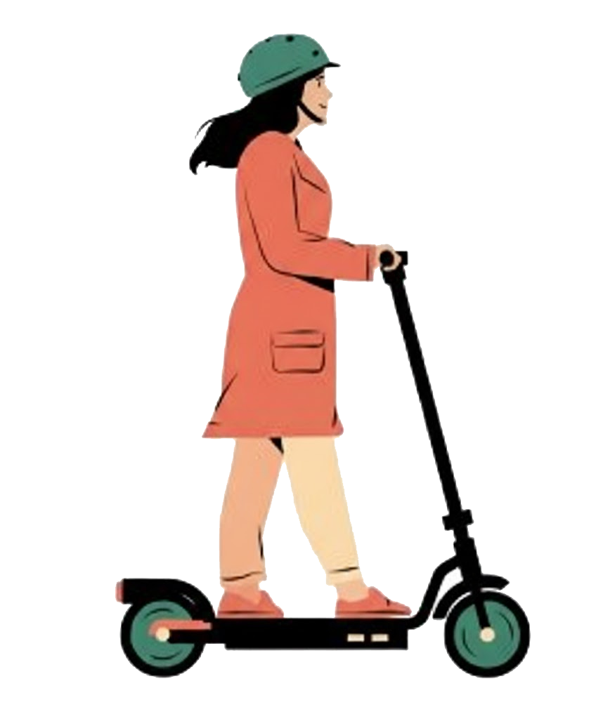 Ilustración patinete eléctrico